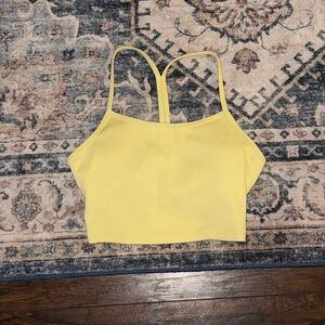 ALO Yoga Ribbed Cropped Calm Tank Buttercup